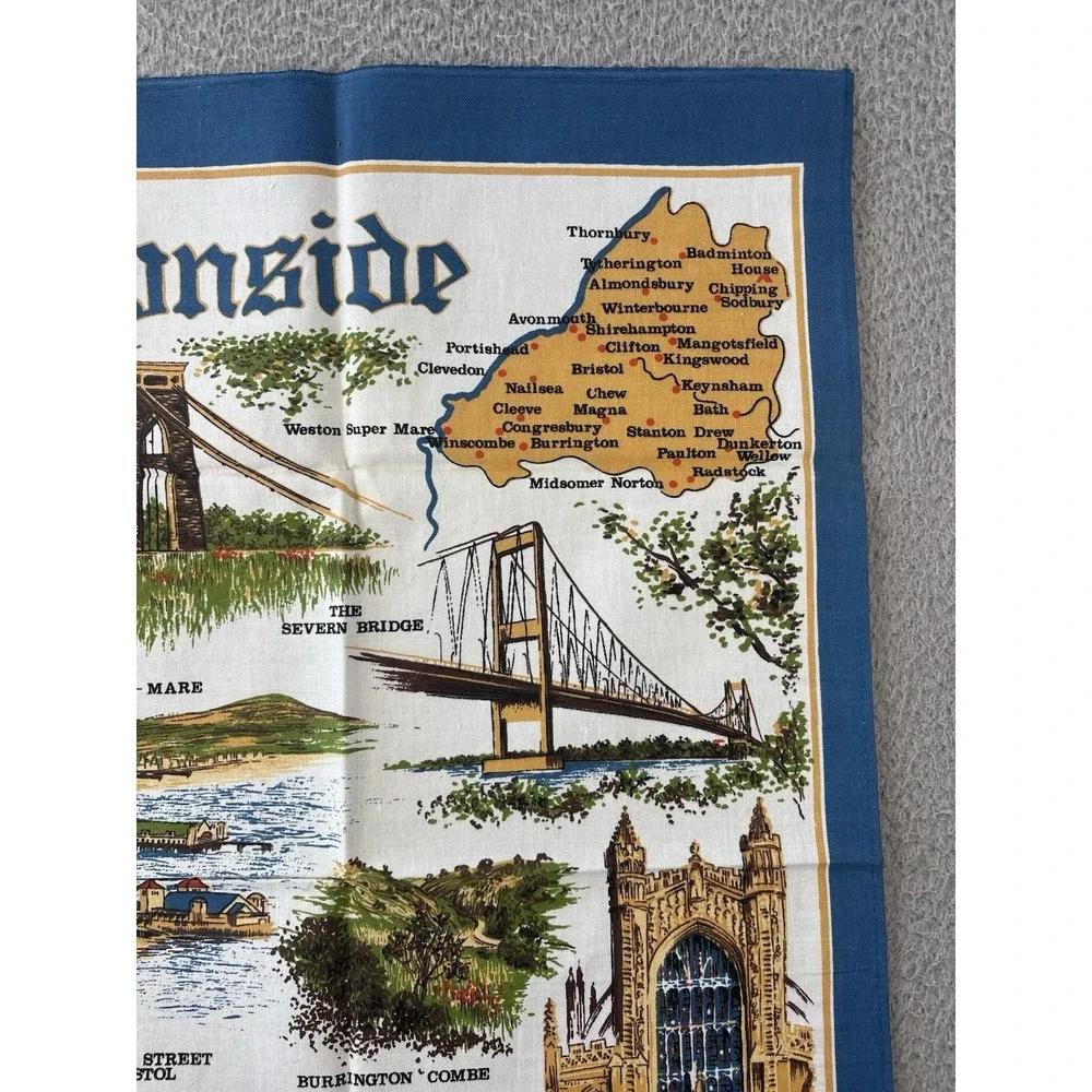 Avonside‎ Tea Towel Clive Mayor Dish Kitsch Souvenir MCM Cotton Made in Britain